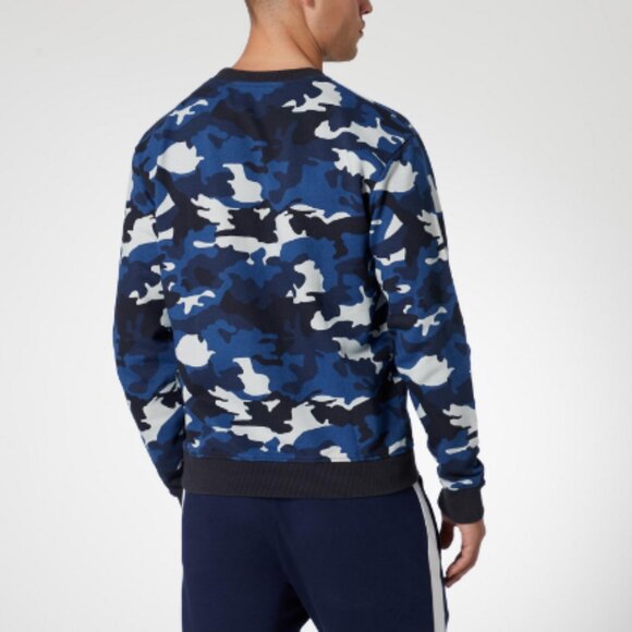 The Kooples X Sport Blue Camouflage Crew Sweatshirt | Size L - Picture 6 of 16